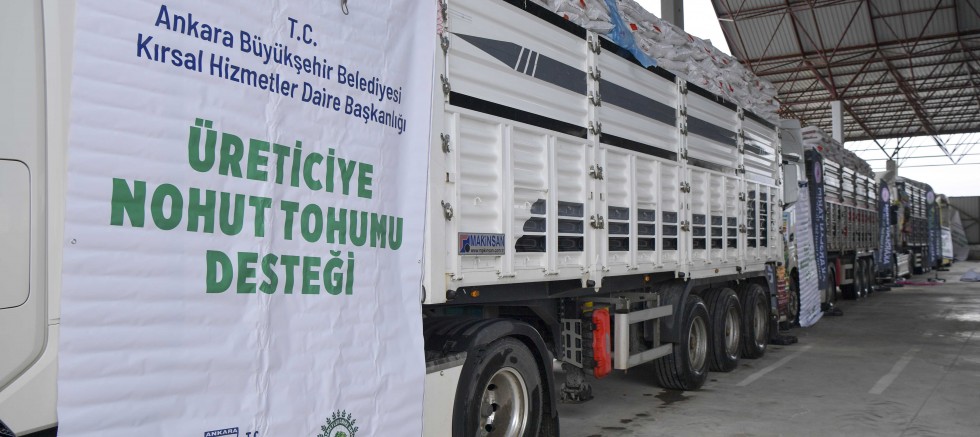 BAŞKENTLİ ÜRETİCİYE 1 MİLYON 500 BİN KİLOGRAM NOHUT TOHUMU DESTEĞİ