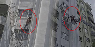 Adana’da metrelerce yüksekte ölümle burun buruna!