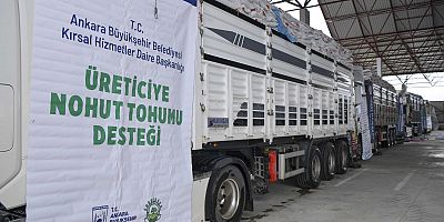 BAŞKENTLİ ÜRETİCİYE 1 MİLYON 500 BİN KİLOGRAM NOHUT TOHUMU DESTEĞİ