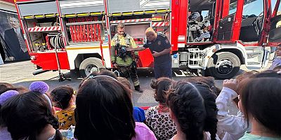 Pursaklar’da Minik İtfaiyeciler Görev Başında